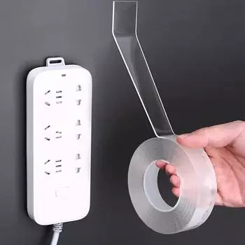 Fashion Multipurpose Heavy Duty Wall Tape Adhesive 1Pcs for Kitchen Bathroom 1mm*2cm*5m Nano Double-sided Tape Transparent Waterproof Accessories 1mm*2cm*5m