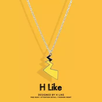 Fashion Necklace Pendant Titanium Steel Hip Hop Couple Cartoon O-chain 55cm pickup tail