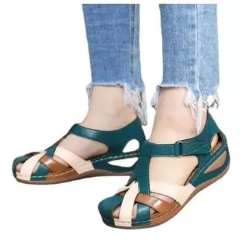 fashion New 2024 Designer PU Women Sandals Female Slippers Casual Comfortable Outdoor Fashion Summer Flat Plus Size Shoes Women 36 коричневый