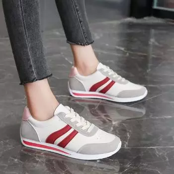 Fashion New 2024 Women s Casual Walking Shoes Spring and Autumn Edition Flat Shoes Fashion Color Blocked Lace Up Flat Shoes Size 35-43 35 синий