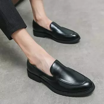 Fashion New Arrival High Quality Monk Strap Moccasins Stylish Suit Shoes for Man Casual Leather Loafers Gentleman Male Shoes 38 коричневый