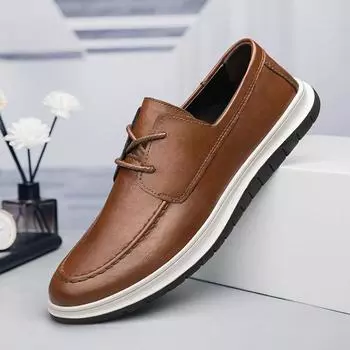 Fashion New Arrival Lace-Up Men s Casual Shoes Warm Plush Fur Winter Flats for Men Handmade Moccasins Leisure Walk Male Driving Footwear 37