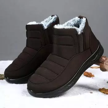 Fashion New Autumn Winter Plush Insulation Men s Cotton Boots Outdoor Snow Boots Anti Slip Thick Sole Insulation High Tube Cotton Shoes 39