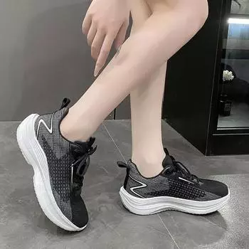 Fashion New Autumn Women s Vulcanize Shoes Light Causal Lace-up Shoes for Women Outdoor Fashion Sneakers Platform Low Top Women Sneakers 36 белый