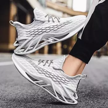 Fashion New Blade Elastic Rubber Negative Blade Shoes Socks Lovers Shoes Luminous Shoes Increased Walking Fitness Shoes Casual Shoes 39 белый