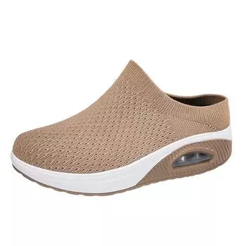 Мода Новые повседневные дышащие прогулочные спортивные туфли женские легкие плоские теннисные вулканизированные туфли полудраг женские туфли 43 35