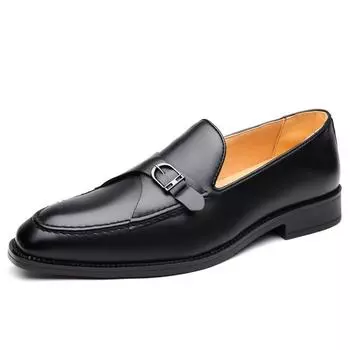 Fashion New Designer Leather Platform Big Size Dress Shoes for Men Soft-soled Belt Buckle Men s Wedding Shoes Fashion Male Derby Shoes 38