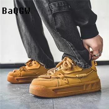 Fashion New Designer Sports Flat Shoes Comfortable in All Seasons Breathable Men s Casual Shoes High-end Luxury Sneakers for Man 39 белый