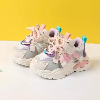 Fashion New Fashion Children Shoes Girls Sneakers School Sports Summer Mesh Breathable For Kids Tennis Casual Running Shoes 26