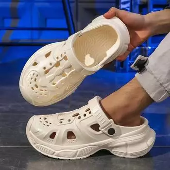 Fashion New Fashion Concise Summer Unisex Toe Wrap Sandals Platform Non-slip Flip-flop For Women Men Outdoor Beach Shoes Home Slippers 40-41 хаки