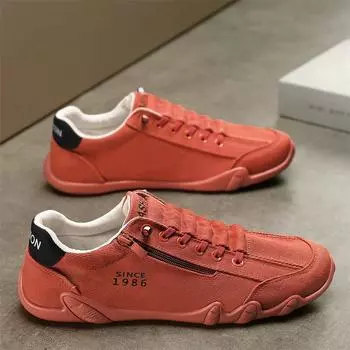 Fashion New Fashion Men s Sneaker Mesh Shoe for Men Classic Casual Students Outdoor Mans Personality Slip-on Male Sneakers Lightweight 39 красный