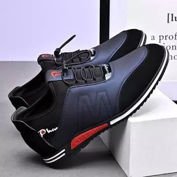 Fashion New Fashion Men s Sneakers Concise Soft Soled Men Shoes Casual Shoes for Men Loafers Breathable Man Running ShoesTenis Masculino 38 синий