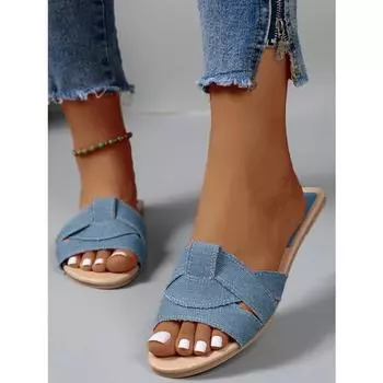 fashion New Fashion Slippers Women Sexy Flat Sandals Casual Ladies Sand Beach Slippers Elegant Fish Mouth Slippers Women 35 бежевый