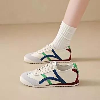 Fashion New Fashion Women s Summer Footwear Breathable Flat Shoes Women Lace-up Casual Sneakers Women Jogging Shoes Zapatillas De Mujer 36