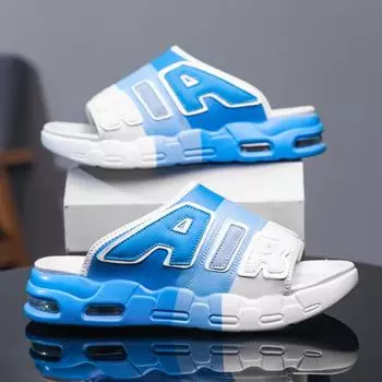 Fashion New Hot Men s Slippers Mixed Color Casual Mens Non-slip Shoes Men Outdoor Hard-Wearing Sandals Summer Beach Male Sports Footwear 39 черный серый