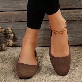 Модные новые горячие продажи женских туфель Slip on женские туфли на плоской подошве с квадратным носком, легкие повседневные удобные туфли на плоской подошве с неглубокой подошвой 38