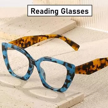 Модные новые очки для чтения «кошачий глаз», унисекс, модные, анти-синяя дальнозоркость, мужские и женские, большие, винтажные, ретро, очки для дальнего зрения 1.0