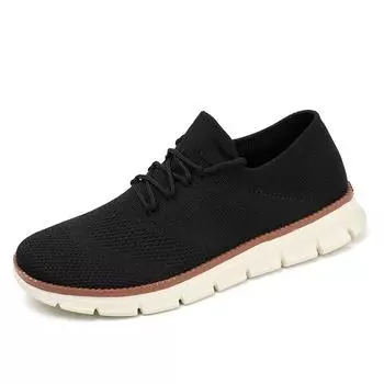 Fashion New large size men s flying woven sports casual shoes light and comfortable non-slip wear-resistant men s casual shoes 39