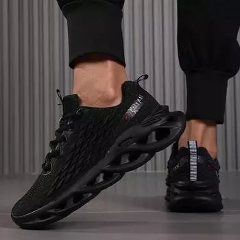Модные новые мужские повседневные туфли большого размера из сетчатой ткани, удобные спортивные туфли с толстой подошвой, нескользящие, легкие мужские туфли 39