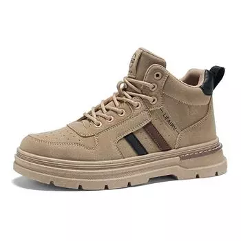 Модные новые мужские рабочие туфли большого размера с высокой посадкой, удобные повседневные туфли с толстой подошвой, противоскользящие, износостойкие, модные спортивные туфли 39