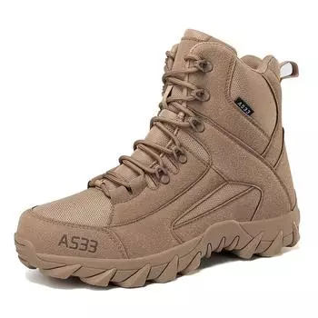 Fashion New large size thick soled men s hiking boots outdoor sports fashion comfortable anti-slip wear-resistant men s boots 39