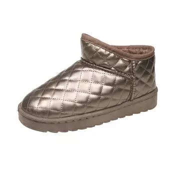 Fashion New large-size women fashion snow boots thick soles plus velvet warm comfort sports anti-slip wear-resistant couple cotton boots 36