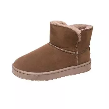 Fashion New large size women s fashion casual cotton boots thick soles comfortable winter snow boots with warm fleece 36