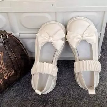 Fashion New Lolita Shoes Japanese Mary Jane Shoes Women Vintage Girls Students JK Uniform Platform Shoes Cosplay High Heels Plus Size 42 35 бежевый