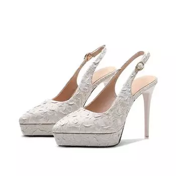 Fashion New Luxury High Heel Women s Shoes 12CM Ultra High Heel Shallow Mouth Pointed Fashion Casual Sandals High Quality Women s Shoes 32 абрикосовый