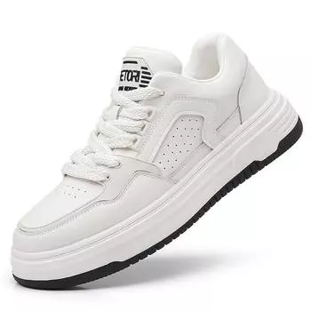 Fashion New Man Platform Small White Men Shoes Spring Autumn Fashionable Casual Male Shoes Men s Leather Sneakers 38 белый