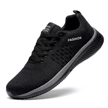 fashion New Men Fashion Chunky Sneakers Unisex Casual Athletic Cycling Walking Sport Shoes Men Vulcanize Shoes Mesh Light Running Shoes 36 чёрный