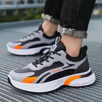 Fashion New Men s Casual Shoes Low-top Trend Thick-soled Shoes for Men Korean Fashion Sneaker Soft Sole Comfort Running Shoes Tenis 39