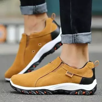 fashion New Men s Casual Sneakers Outdoor Light Slip on Walking Shoes for Men Loafers Breathable Flat Shoes Male Footwear Plus Size 48 39 серый