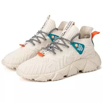 Мода Новые мужские модные тенденции мужская обувь летающие плетеные папины туфли толстая подошва спортивная легкая удобная повседневная спортивная обувь 39
