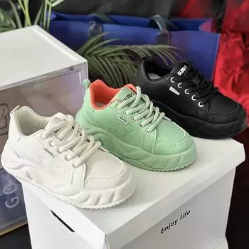 Fashion New Men s Shoes Fashion Mens Sneakers Autumn New Brand Design Comfortable Soft Soled Men Running Shoes Sneakers Platform Shoes 39 бежевый