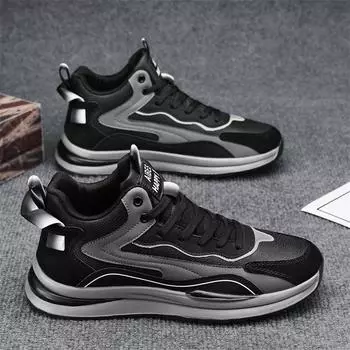 Fashion NEW Men s Shoes Summer 2024 New Breathable Running and Sports Sneakers Trend Versatile Shoes Men Casual High Tide Footwear 39 серый