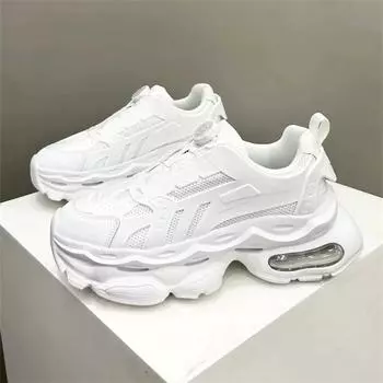 Fashion New Men s Shoes Thick soled Height Increasing Rotating Buckle Casual Shoes Comfortable Soft soled Mountaineering Sports Shoes 39 белый