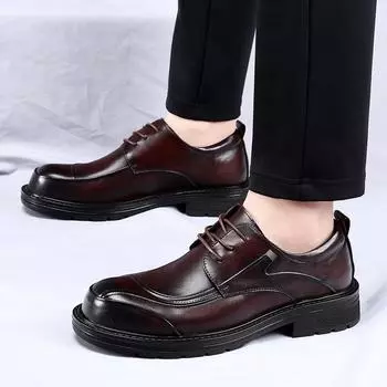 Fashion New models High quality men s versatile style thick soled men s shoes Leisure Comfortable shoes for party and driving 38 коричневый