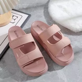 Fashion New Sandals Women Peep Toe Sandals Walking Solid Color Women Shoes Woven Beach Female Slippers Holiday Slipper Chaussure Femme 36 чёрный