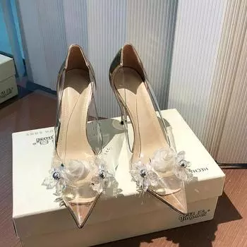 fashion New Silver High Heels Sandals Women Summer Punk Goth Pointed Toe Party Shoes Woman Metallic Thin Heeled Dress Pumps Ladies 34 золотой