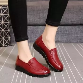 Fashion New Spring Autumn Fashion Women s Wedge Casual Single Shoes Comfortable Femme Shoes Easy and comfortable 35 чёрный