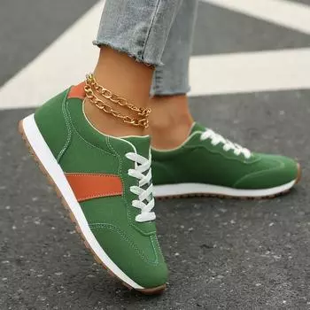 Fashion New Spring Autumn Flat Bottomed Mixed Color Elevated Casual Sheos Simple and Versatile Walking Woman Sneakers Zapatos De Mujer 36 белый