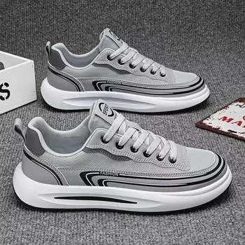 Fashion New Summer Autumn Shoes Men Casual Sneaker Youth Comfortable Sports Shoes Ice Silk Cloth Breathable Casual Shoes Tenis Hombres 39 зелёный