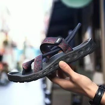 Fashion New Summer Beach Shoes Men Sandals Roma Leisure Breathable Clip Toe Dual-purpose Sandal Male Soft Shoes Plus Size rt678 6.5