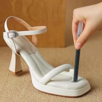 fashion New Summer Fashion Thick Soled Women Shoe One Line High Heels Thick Heels Waterproof Platform Sandal Versatile Women s Shoes 34 чёрный