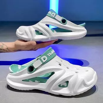 Fashion New Summer Men s Sandals Eva Lightweight Beach Outdoor Designed Mans Slippers Bathroom Non-slip Shoes for Man Hot Popular Model 40-41 бежевый