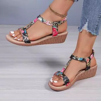 Fashion New Summer Wedge Heels Women s Decors Elasticated Mouth Light Breathable Beach Size Shoes 35 грязно-белый