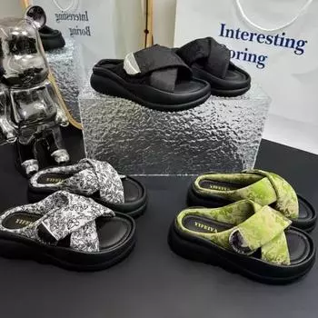 Fashion New Summer Women Slippers Shoes Flats Casual Sandals Solid Color Beach Sandals Woman Shoes Zapatillas Mujer Chaussure Femme 35 бежевый