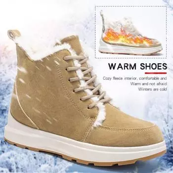 fashion New Wedges Snow Ankle Boots Winter Casual Warm Side Zipper Platform Shoes for Women Plush Non Slip Female Footwear Botas Mujer 36