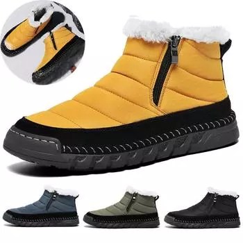 Fashion New Winter Waterproof Men Snow Casual Boots Plush Outdoor Men s Sneakers Warm Fur Men Ankle Boots Male Snow Boots Plus Size 38